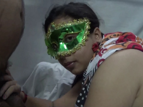Indian milf mask facial