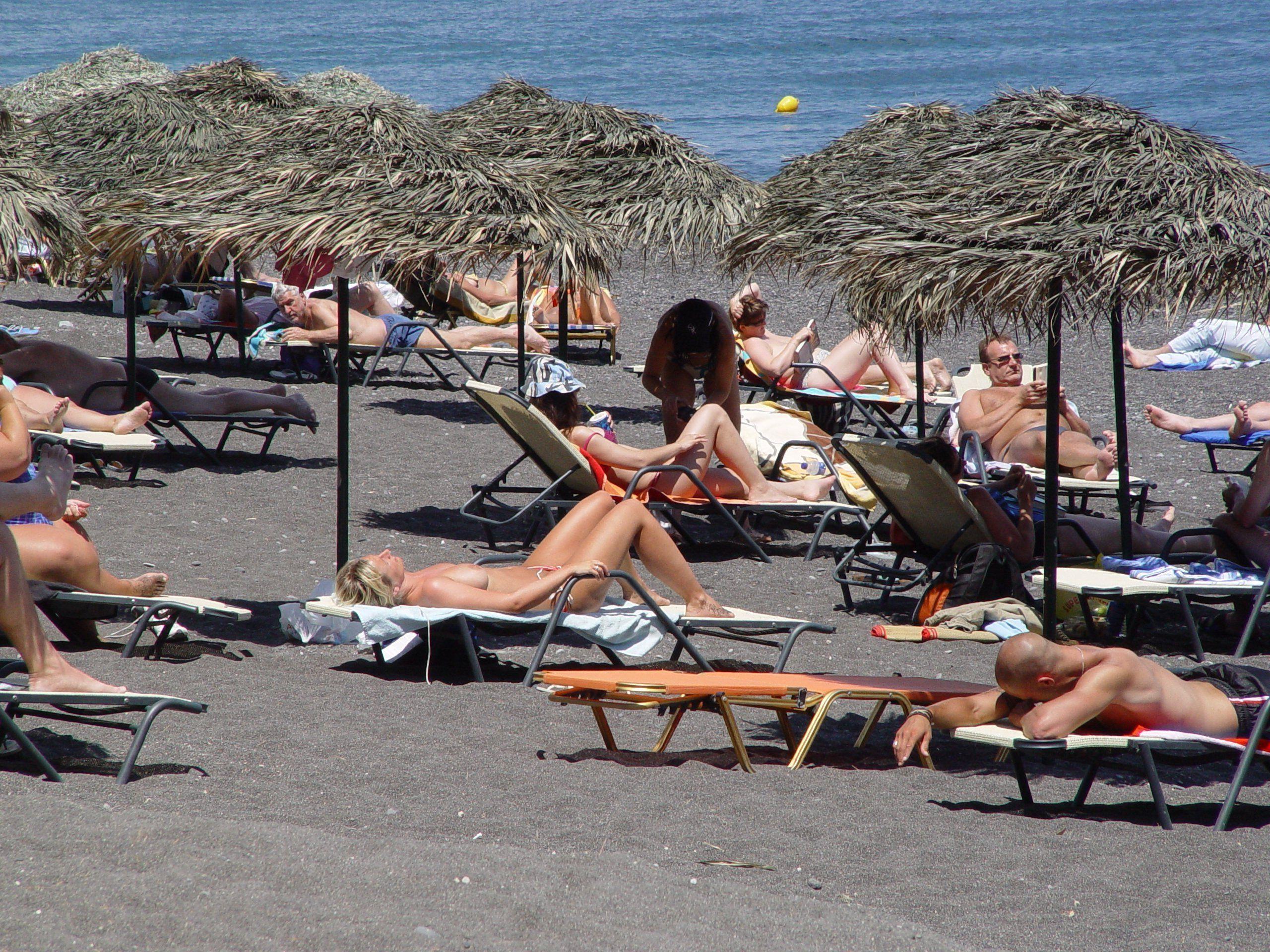 Boomstick reccomend Santorini nudist beaches
