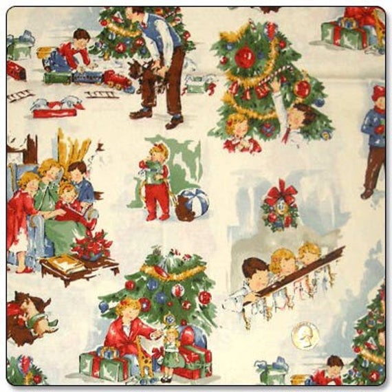 Dick and jane quilt fabric