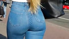 Sexy butt in tight jeans