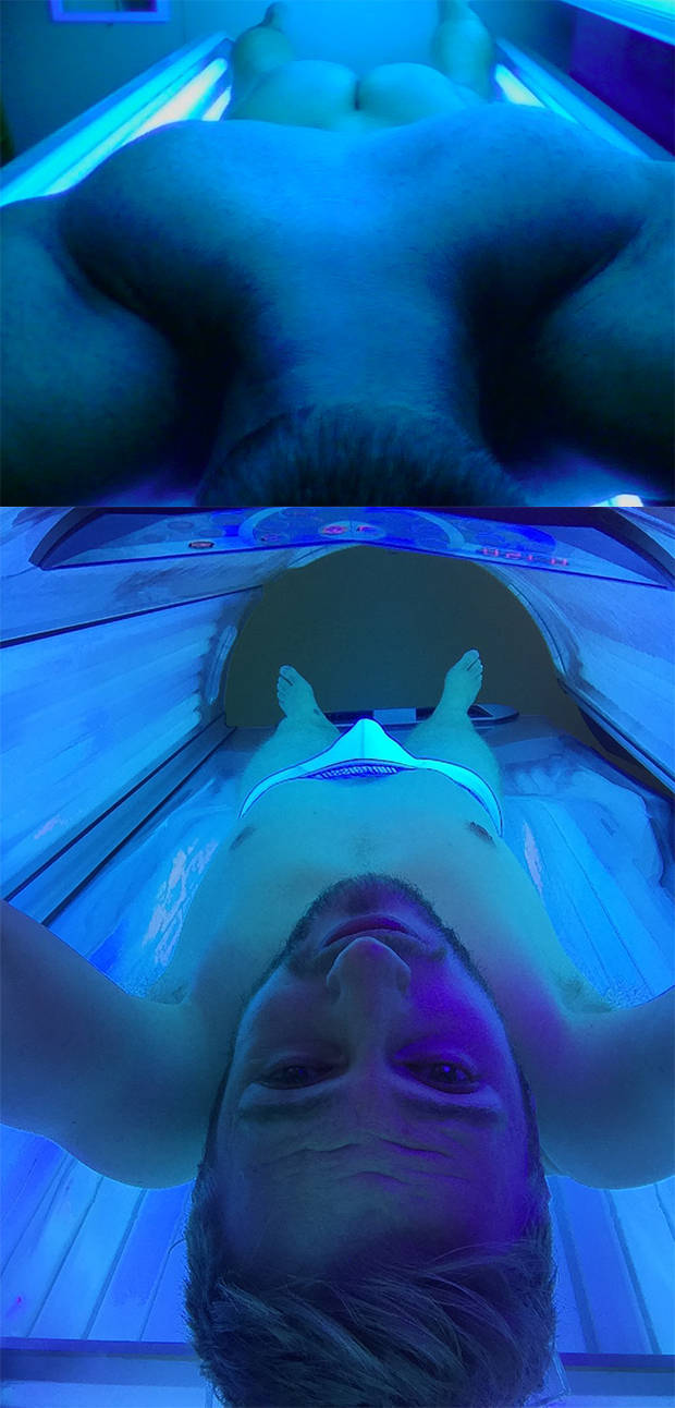 Ladygirl reccomend Amateur nude in tanning bed