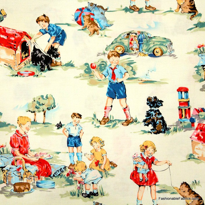 Hazy reccomend Dick and jane quilt fabric