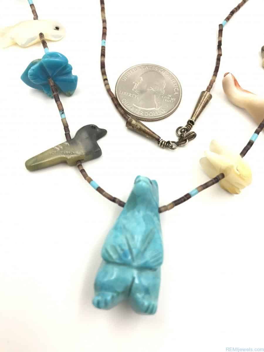 Indian fetish stone necklaces