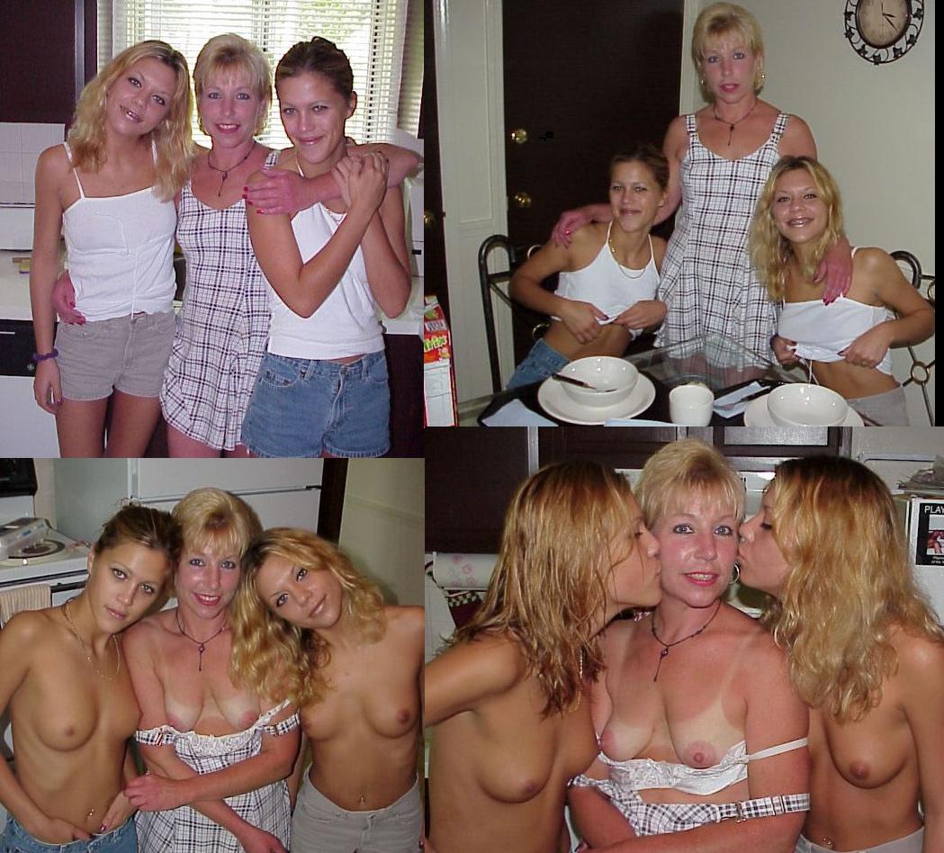 Mothers and daughters posing nude