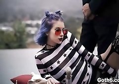 Punk rock girl gets fucked hard