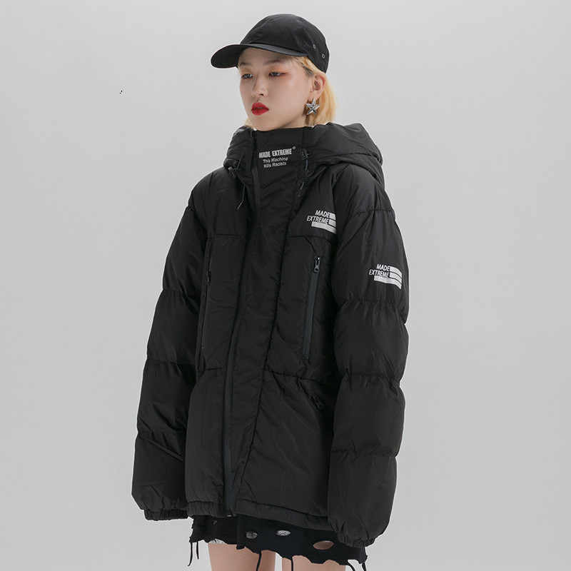 Quilted shiny hooded jacket coat