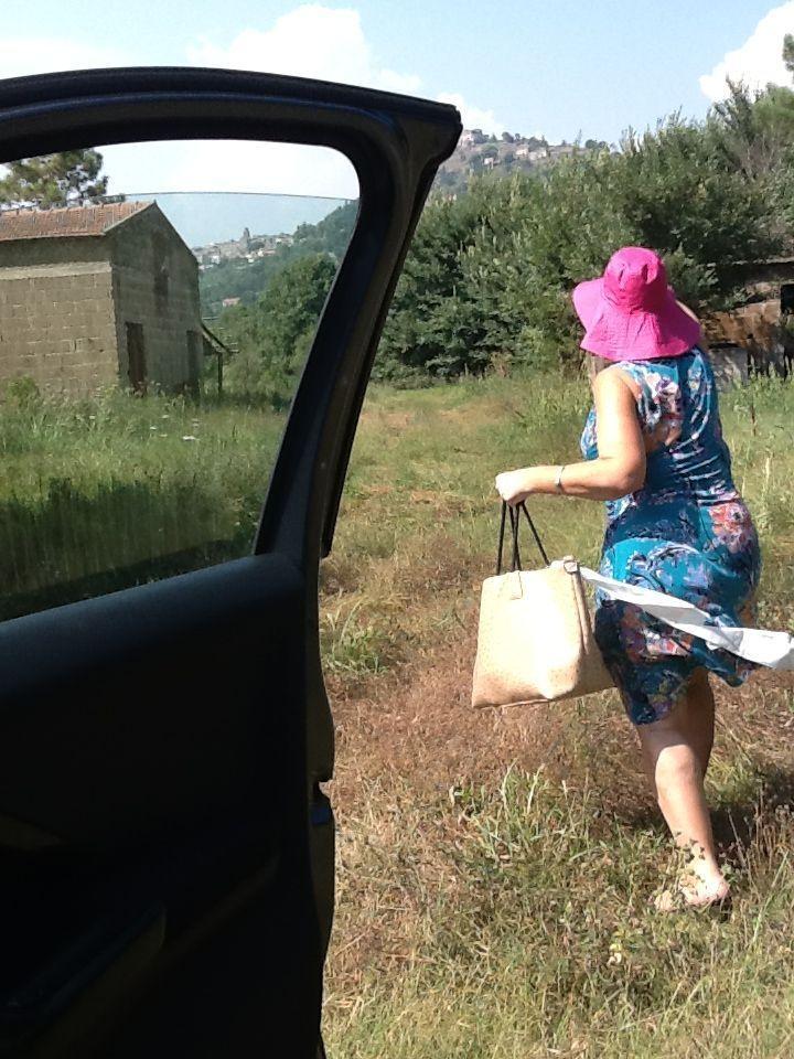 Peeing on the road