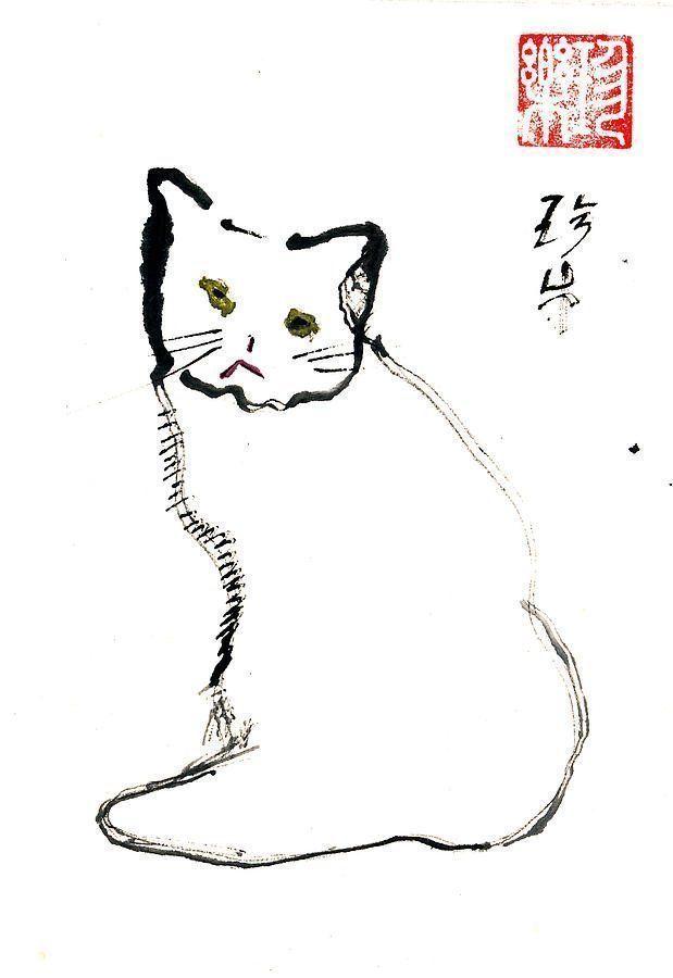Asian cat sketches