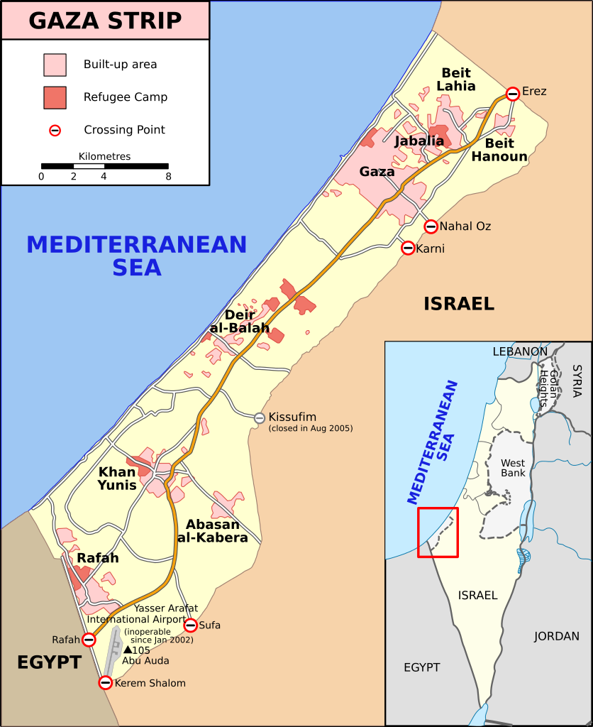 best of Map Gaza strip israel