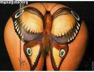 Sweet Butterfly Tatoo On Pussy