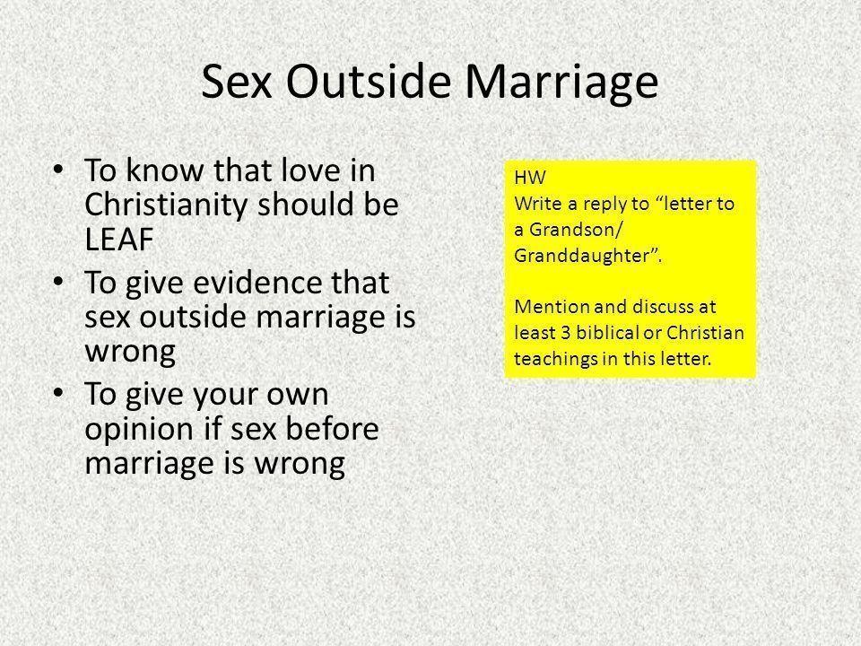 Sinker recommend best of christians marriage Can have sex before