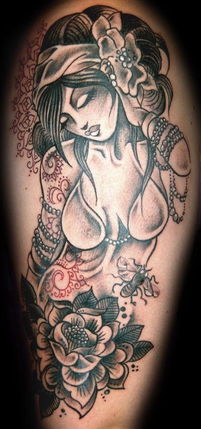 Naked women tattoo patterns