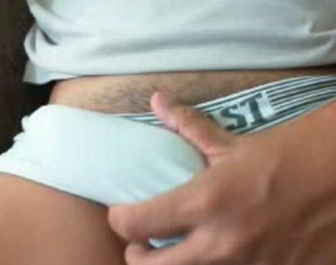 Baron reccomend Cock penis with testicle in underwears