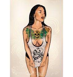 Sexy zombie woman tattoos
