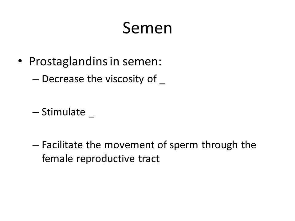 Chirp recommendet Prostaglandins in sperm