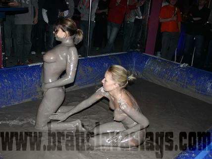 Naked girls in mud