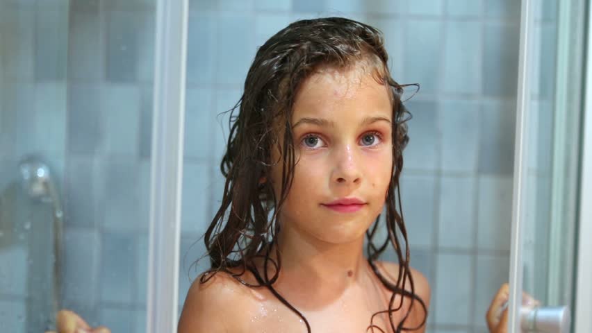 Tiny teen nude shower