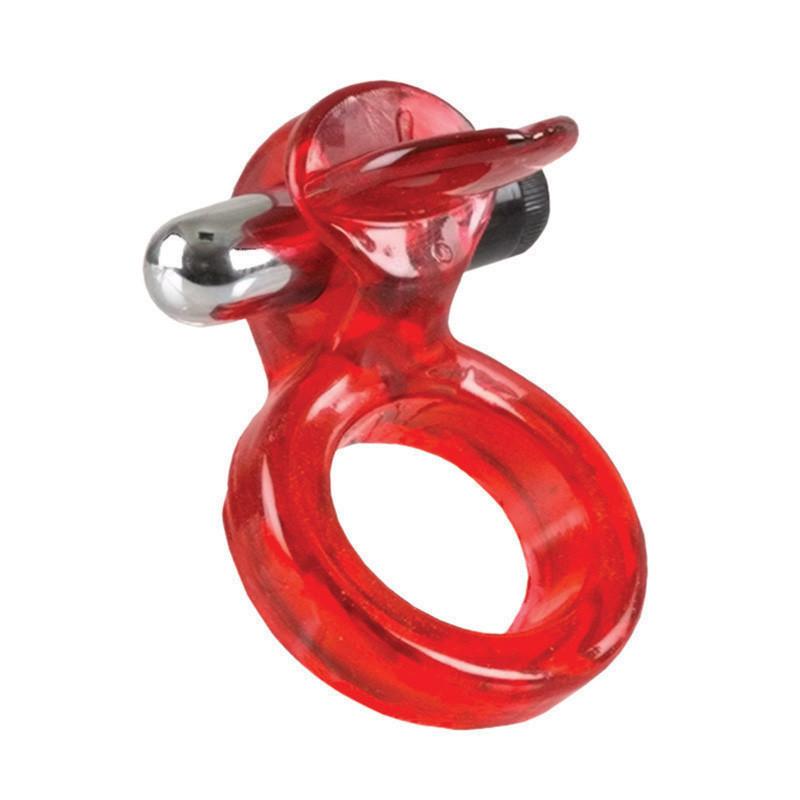 Cock ring with clit stimulator