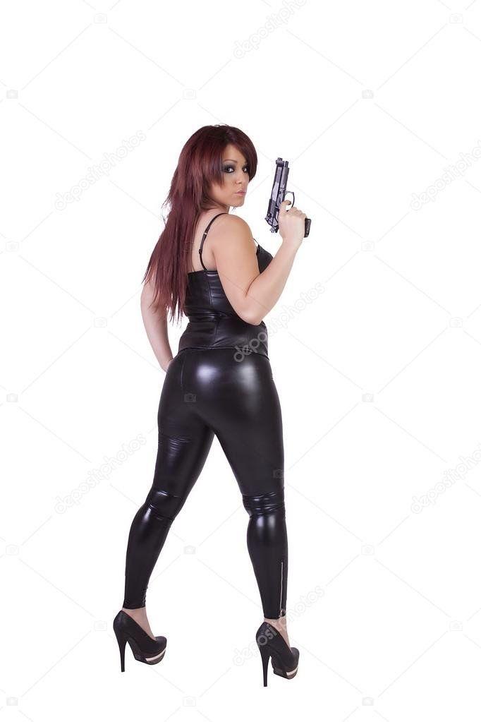 Sexy girl and guns