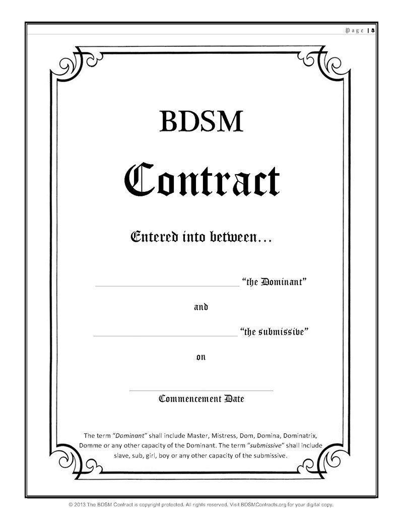 best of Master contract Slave bdsm