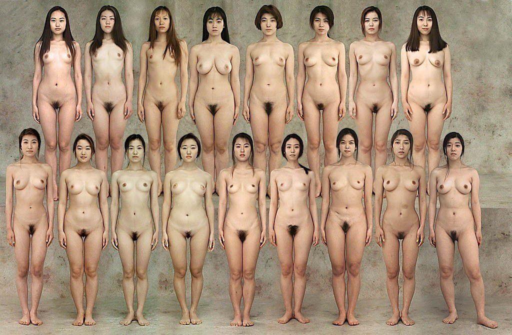 Nude Girls Lined Up