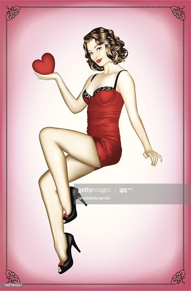 Sexy valentine women drawings