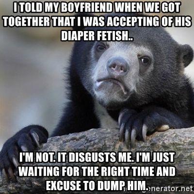 Boyfriend with a diaper fetish
