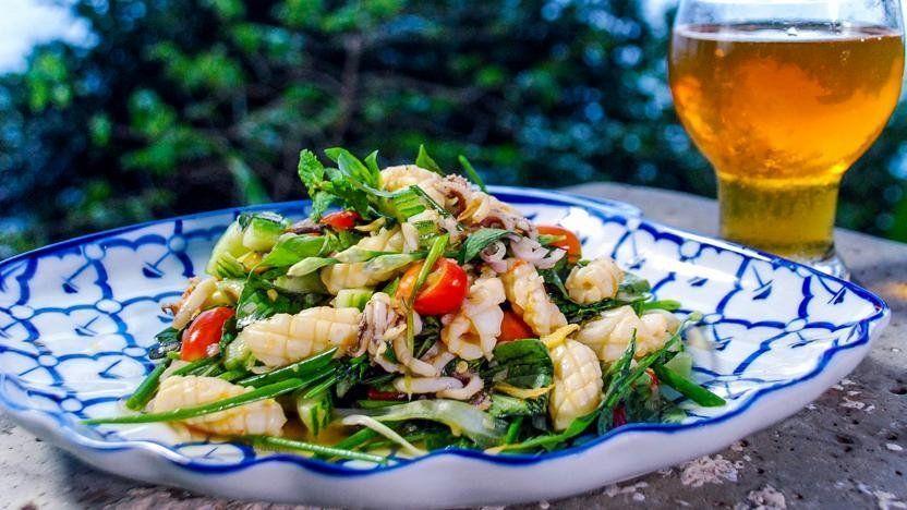 best of Salad recipe calamari Asian