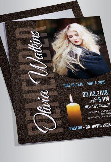 Sparkplug recomended funeral program psd Free template