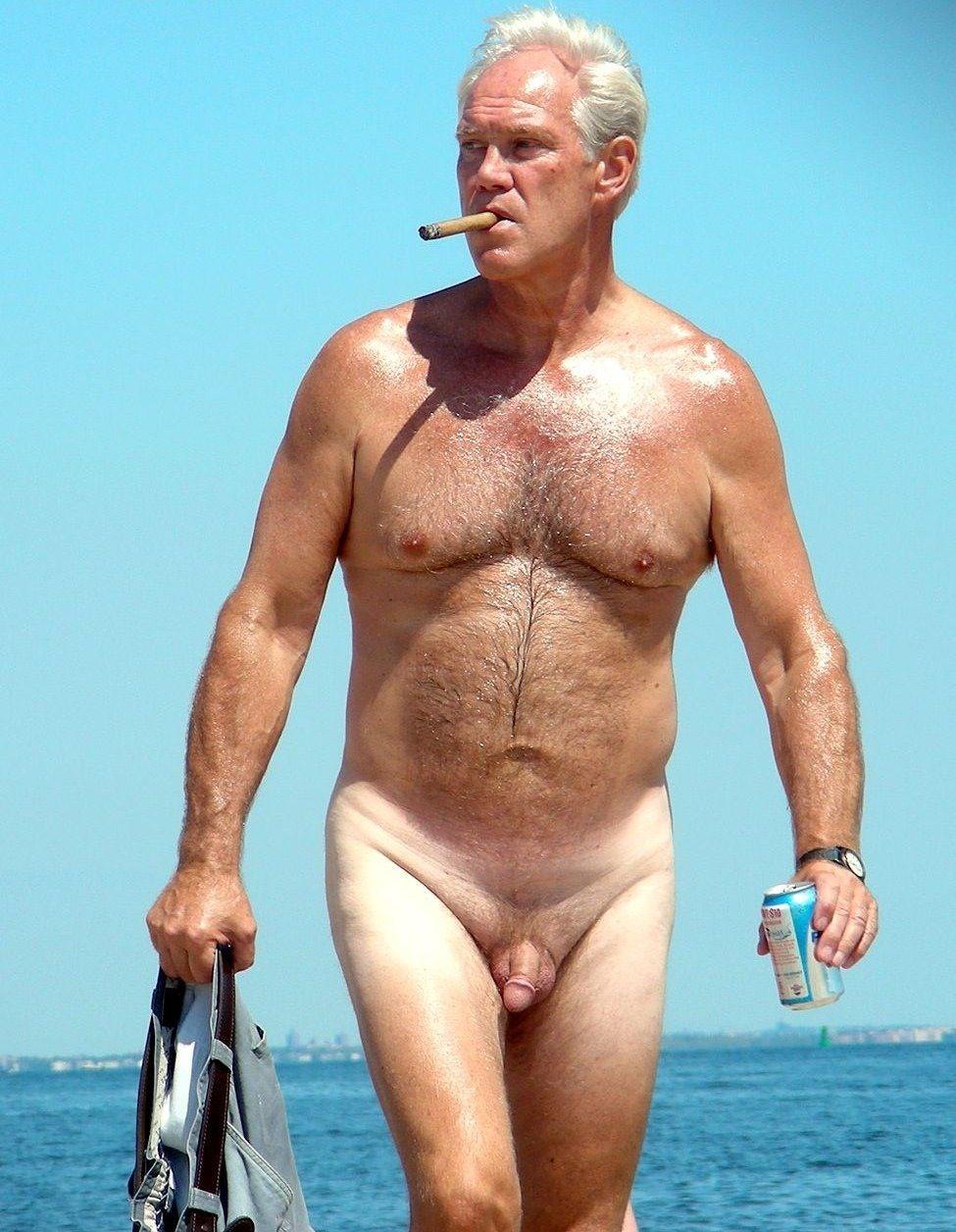 Nudist beach hairy man