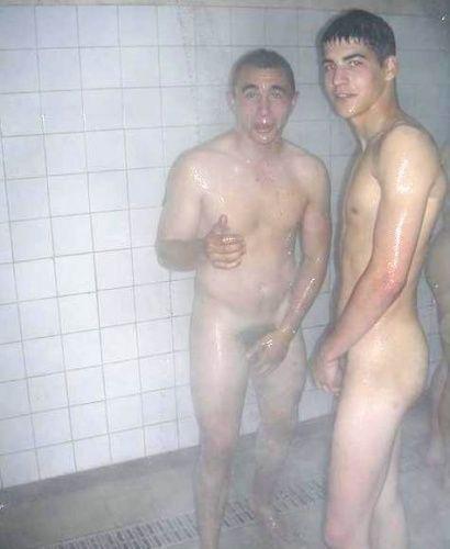 Naked straight guys in the shower