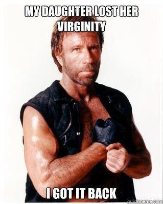 Chuck norris lost his virginity