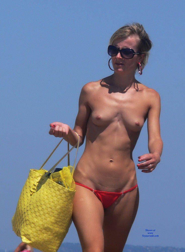 Nudist at the beach and shaved