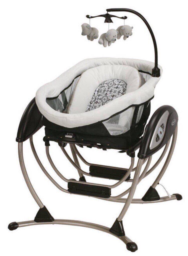 Buster reccomend Graco swinging bassinet