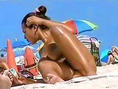 Beach boob video