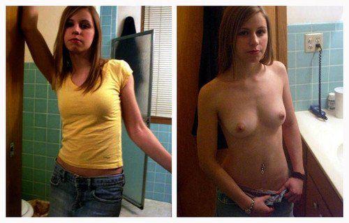 Amature teen clothed unclothed