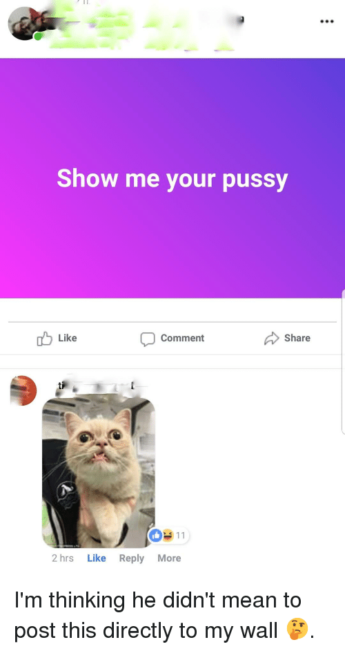 Comment about my pussy