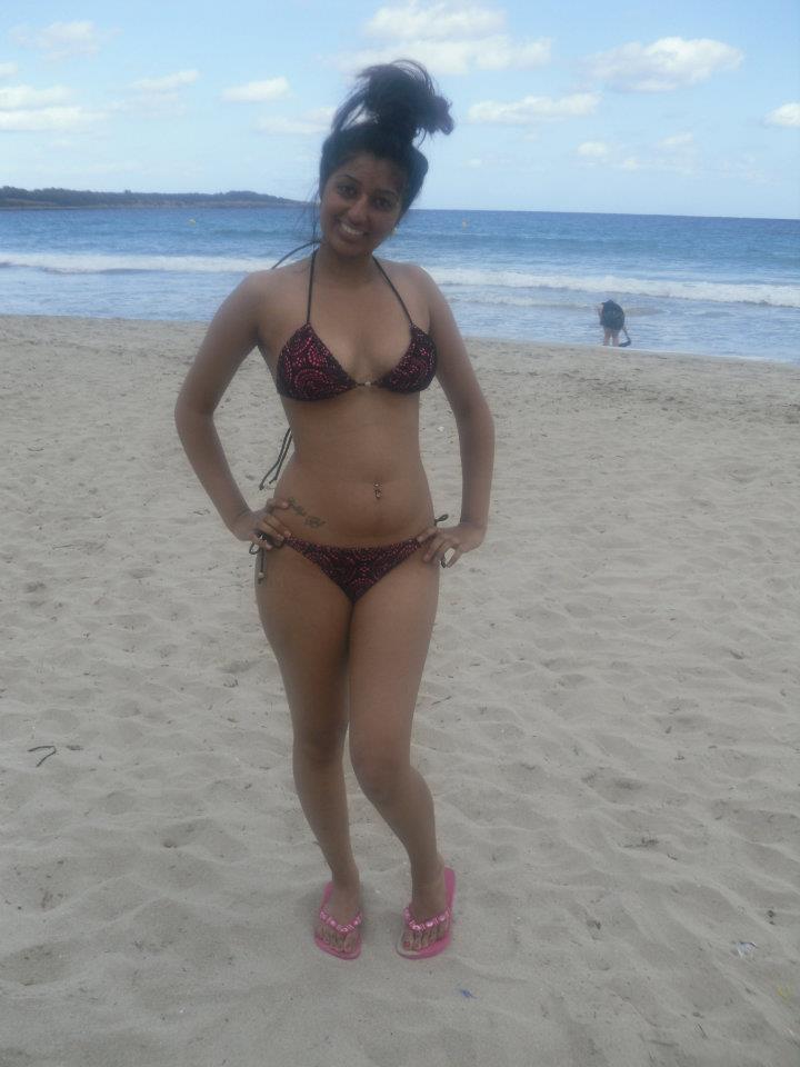 Indian girl topless beach