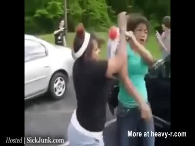 Tits Out Girl Fight