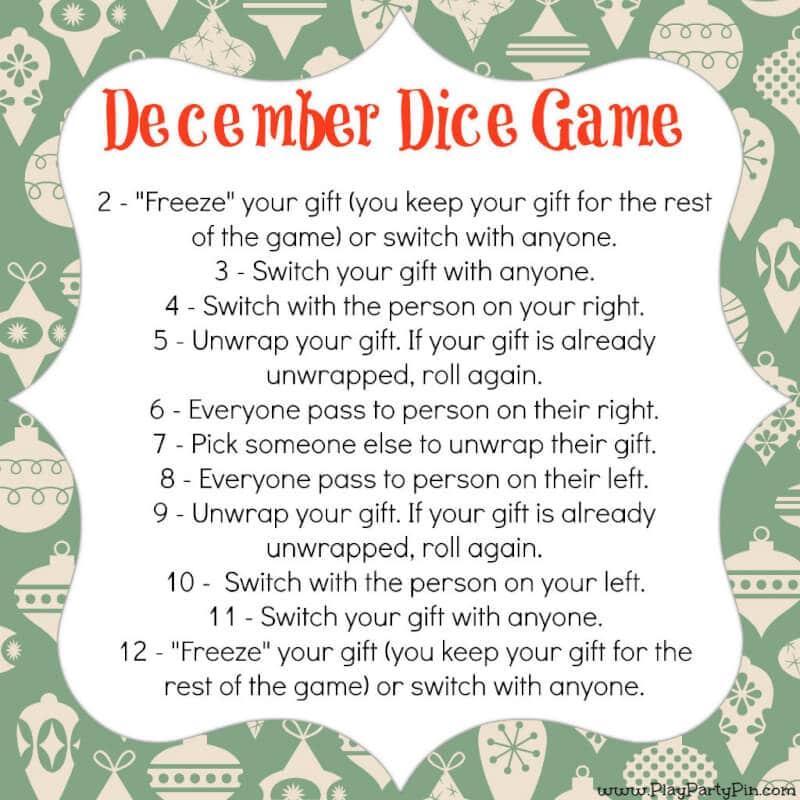 Christmas gift exchange games for adults