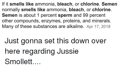 Sperm and chlorine