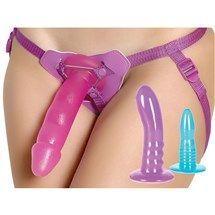 best of Vibrator harness on Strap