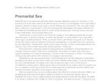 Article on premarital sex