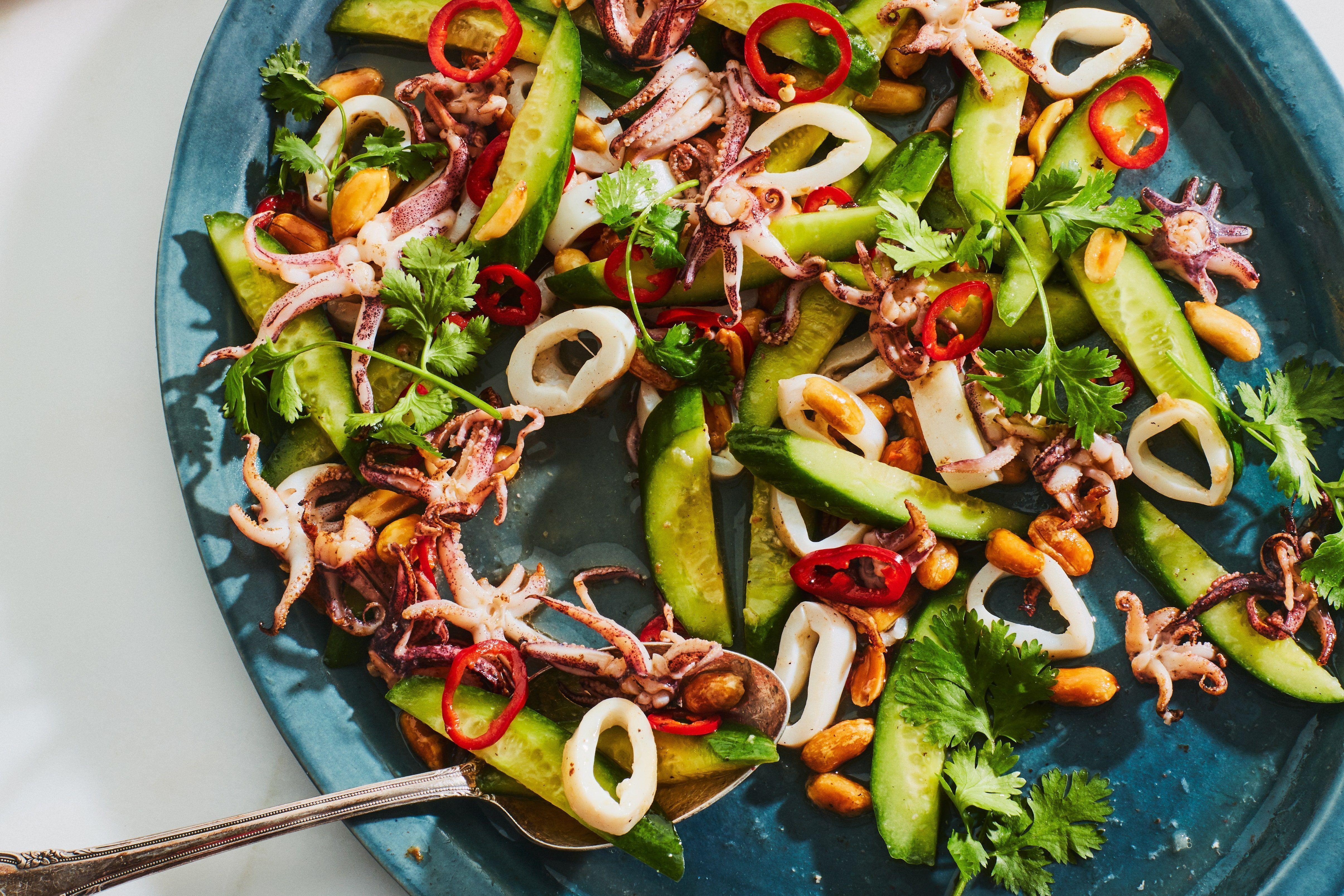 WMD reccomend Asian calamari salad recipe