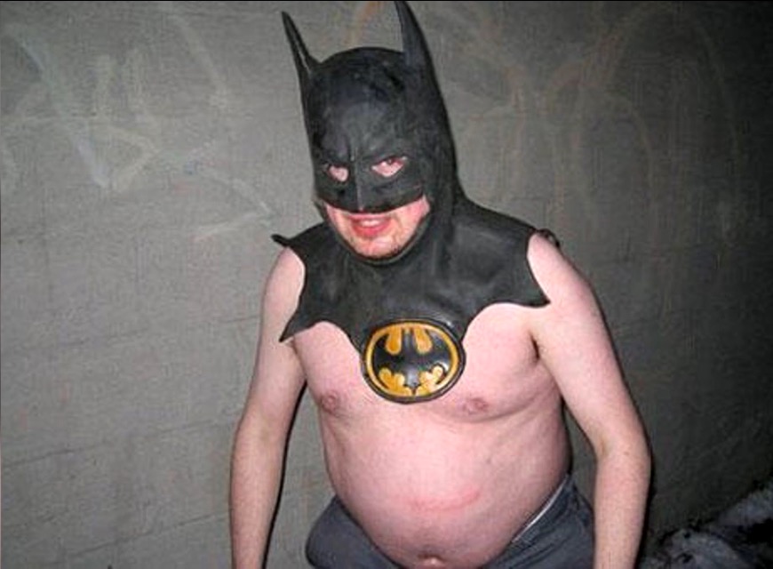Batman and half naked