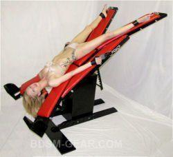 Nude Girl 0n Inversion Table
