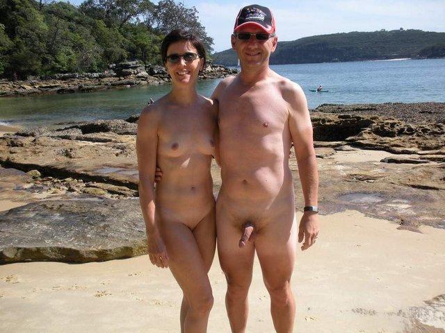 best of Nude beach boner Couple