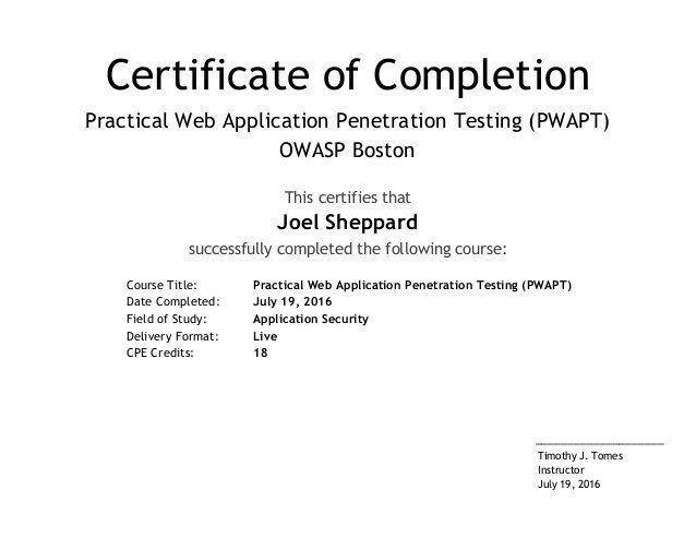 Dino reccomend Penetration testing certifications