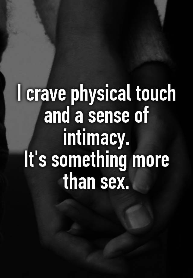 Do you crave physical touch