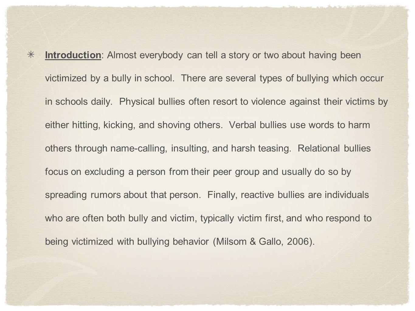 best of Of bullying victim on the verbal Effects